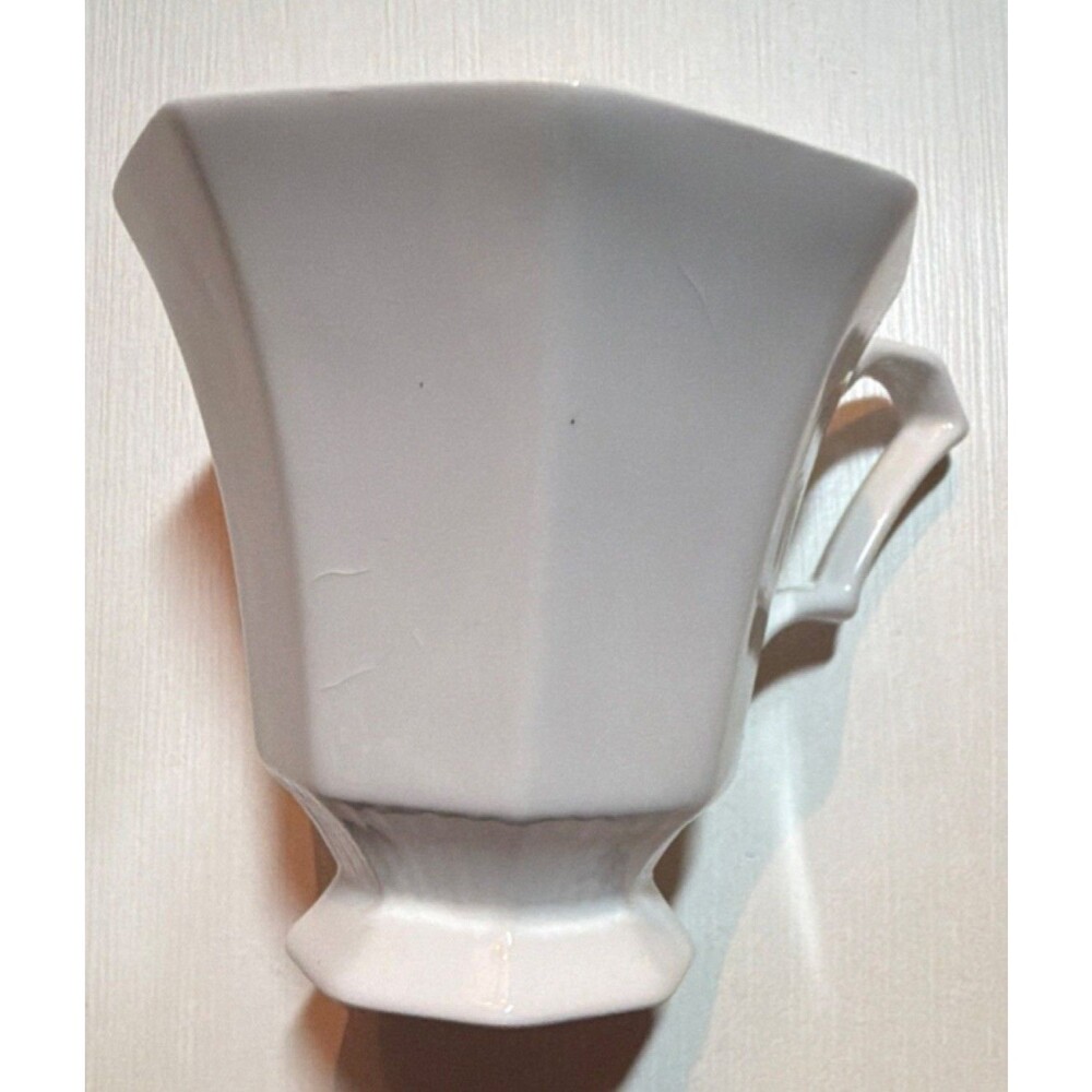 Nikko Classic Collection White Octagonal Porcelain Tea Cup Japan